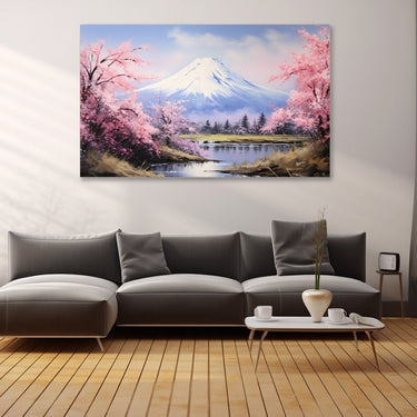 Mt Fuji Cherry Blossom Painting